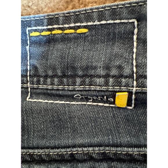 LOLE size 10 jeans, blue organic cotton flare leg low-rise boho hippie - Picture 8 of 12